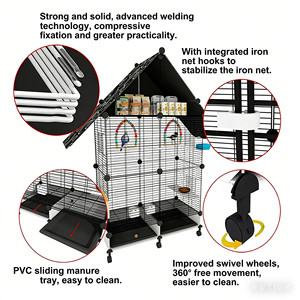 Fabrieksgroothandelsprijs Topkwaliteit Grote Parkietkooi voor Meerdere Vogels Metaaldraad Ruim Binnengebruik Grote Vogelkooien - Product Image 4