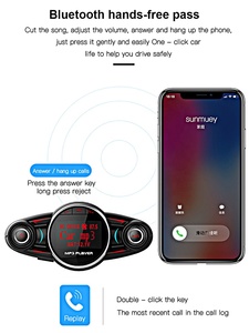 <span class=keywords><strong>BT08</strong></span> Kit de voiture sans fil BT lecteur MP3 de voiture transmetteur FM AUX récepteur Audio TF USB Flash lecteur mp3 de voiture double USB kit de chargeur - Product Image 2