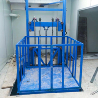 Plateforme élévatrice hydraulique verticale pour marchandises, élévateur de fret d'entrepôt, rail de guidage