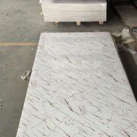 Panneau mural en feuille de marbre, PVC imperméable, panneau MDF UV, panneau mural en PVC de 3 mm