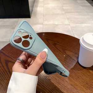 Ốp lưng điện thoại da vân bán buôn cho <span class=keywords><strong>iPhone</strong></span> 17 Air 17 16 15 Pro Max 14 <span class=keywords><strong>Plus</strong></span> 13 12 11 XR, chấ<span class=keywords><strong>t</strong></span> liệu TPU da vân Lichi - Product Image 4