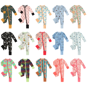 Toptan Düz Renk Bambu Romper Pijama Hediye İspanyol Türkiye Eşleşen Anne Bebek Kıyafetleri Düz Bebek Kız Kıyafetleri 3 ila 6 Ay - Product Image 1