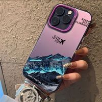 Coques de téléphone antichoc pour iPhone 17 Air 16 15 Plus Pro Max 14 13 12 11, protection arrière anti-chute, motifs avion et montagne
