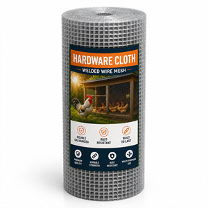 Hardware Cloth Welded <b>Wire</b> <b>Mesh</b> Roll 48 In X 100 Ft 19 Ga 1/2 In Square For Cages And Garden Fence - Product Image 1