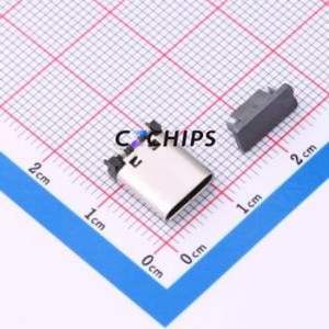 UC02-0B24F10411 USB Connector SMD Connector ( Connector Type: Type-C )( Gender: Female )( Mounting Type: Vertical Mount ) - Product Image 1