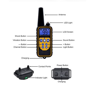 Impermeable 800m eléctrico mascota perro entrenamiento comportamiento productos ladridos Control Collar eléctrico perro choque Collar con Control remoto - Product Image 4
