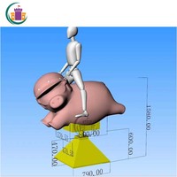 Nouveauté Jeux gonflables de taureau mécanique gonflable bon marché pour enfants et adultes unisexe cochon rose G001