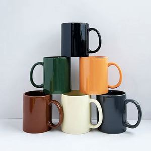 แก้วกาแฟเซรามิคหูจับสีสำหรับใช้ในธุรกิจ - Product Image 5