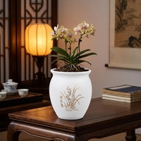 Pot de fleurs en plastique PP en gros avec trou de drainage, capacité de 0,97 L, durable, léger, design moderne et élégant pour jardin intérieur/extérieur