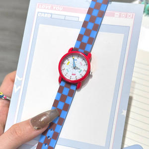 Jam Tangan Kuarsa Tahan Air untuk Anak-anak Jam Tangan Klasik yang Cantik untuk Anak Perempuan dan Laki-laki dengan Tali Cetak Berwarna Jam Tangan Anak-anak - Product Image 5