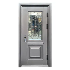 Стеклянная стальная дверь высокого качества Socool в современном стиле