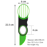 Vaatwasser Veilig Goede Grepen Avocado Cutter Schepje Pitter Green 3 In 1 Avocado Snijder
