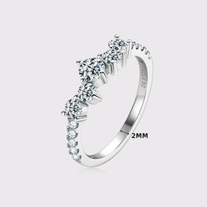 Bague unisexe en argent sterling S925, vente chaude, mode, 5 pierres de diamant fantaisie de couleur naturelle, bijoux pour cadeau - Product Image 3