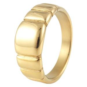 yunnique European American Style Gold <b>Ring</b> Geometric Design Women's Fashion Jewelry Gift Occasion Stainless Steel <b>Titanium</b> Steel - Product Image 5