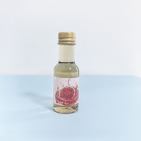 Label kustom 30ml 1oz Mini kosong bulat semangat minuman keras botol kecil Wine Shot botol PET dengan tutup logam