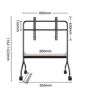 Support TV sur roulettes robuste de 50 kg avec crochet réglable, compatible avec les téléviseurs de 32 à 65 pouces et VESA 100x100-600x400 - Product Image 3