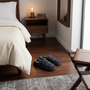 Pantofole Casual <span class=keywords><strong>da</strong></span> <span class=keywords><strong>Uomo</strong></span> a Quadri con Suola in Memory Foam, Fodera in Morbido Pile, Punta Chiusa e Suola Antiscivolo in TPR per Interni ed Esterni, <span class=keywords><strong>Invernali</strong></span> - Product Image 2