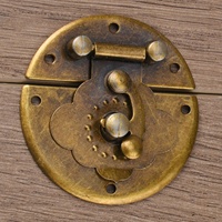 Fermoir à boîte à œil unique en bronze antique, loquet à bascule de style chinois, quincaillerie en fer pour boîte à bijoux en bois, coffre à brocart, coffre cadeau