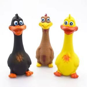 US LOCAL STOCK Hiphoppet 3 Stück Hot Sale Latex Screaming Chicken <span class=keywords><strong>Toys</strong></span> Umwelt freundliches TPR <span class=keywords><strong>Pet</strong></span> <span class=keywords><strong>Squeaky</strong></span> Dog Interaktives Spiel Kau spielzeug - Product Image 3