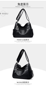 Sac à main de luxe pour femmes en cuir PU imperméable et souple de marque célèbre avec fermeture à glissière - Product Image 4