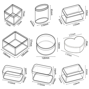 Tiramisu, cajas pequeñas para pasteles de comida con tapa, transparente, transparente, embalaje Ps, contenedor de plástico para pasteles, tamaño aceptado, tarros para pasteles - Product Image 6