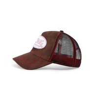 Casquette de baseball unisexe légère en daim avec logo brodé 3D personnalisé, 5 panneaux en maille, style sport et mode