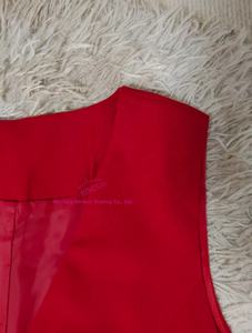 נשים חדשות רזה-מתאים אפוד קצר & קסמולה משולב חולצות צמרות v-צוואר יחיד גברת משרד ללא שרוולים - Product Image 5