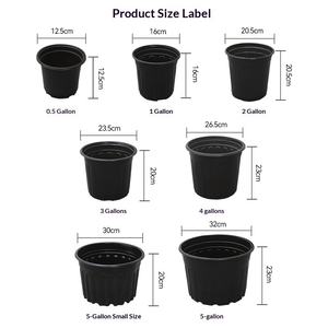 Siyah Saksılar Enjeksiyon Kalıplama Dikey Kaburgalar Drenaj Delikleri Dayanıklı Hafif Bitki Kapları Ev Bahçesi Toplu Sipariş - Product Image 3