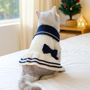 Pulls pour animaux <span class=keywords><strong>de</strong></span> compagnie en polyester chaud à motifs pour l'automne et l'hiver, nouveaux arrivages pour les fêtes d'hiver et les séances photo, vêtements mignons pour petits <span class=keywords><strong>chiens</strong></span> - Product Image 2