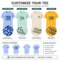 Kaos Unisex 100% Katun Kerah Bulat 180g Lengan Pendek Atasan Musim Panas Ukuran Besar Cetak Logo Stok Banyak Pilihan Warna Barang Baru