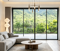 Fenêtres à cadre ultra-fin de haute qualité pour villa, hôtel, appartement, verre trempé, profil en aluminium étroit, fenêtre coulissante sur mesure