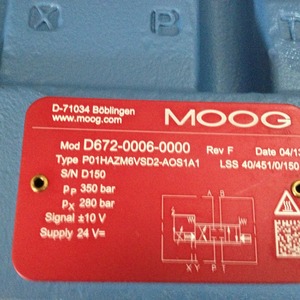 วาล์วควบคุมสัดส่วนเซอร์โว MOOG D672-0006-0000 หน่วยควบคุมไฮดรอลิก 350 บาร์ - Product Image 1