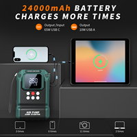 Purehood Démarreur de Batterie Portable pour SUV et Camion, Compresseur d'Air, Lampes de Secours LED, Lampe Torche Haute Puissance, Robuste