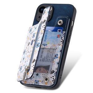 Pour iPhone 15/15 <span class=keywords><strong>Pro</strong></span>/15 Promax Flower design Housse pour carte de crédit, Portefeuille magnétique Étui à rabat pour Samsung S23 - Product Image 3