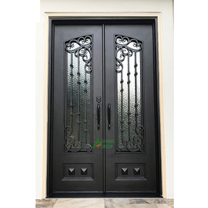 Porte en fer forgé pour entrée principale, design de grille 2024, porte en tôle de fer, design de porte en fer et en verre - Product Image 5