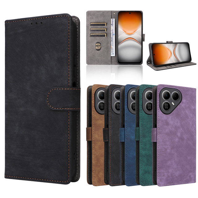 For Tecno Pova 8 5G / LK6 RFID Protection Wallet Leather Flip Card Slot Cover Phone Stand case