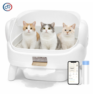 Kotak Kotoran Kucing Otomatis Desain Baru 2026 <span class=keywords><strong>Maine</strong></span> <span class=keywords><strong>Coon</strong></span> Jumbo Open Top Self Cleaning Litter Box Kontrol Aplikasi dengan Pijakan Akses Mudah - Product Image 1