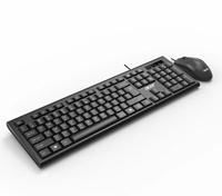Oferta: Kit combo OAK960 de teclado y ratón ergonómicos, con cable, resistentes al agua, en color negro, con conexión USB, para