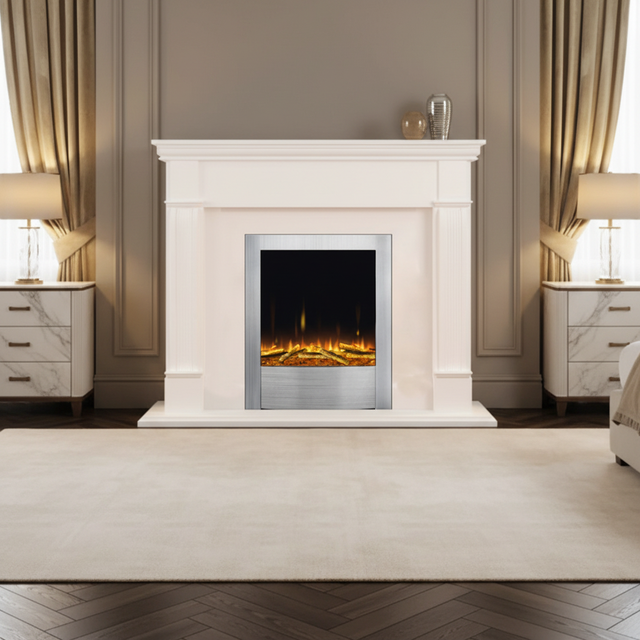 Wholesale Wifi Remote Home Using 16" Insert Multicolour Smart Electric Fireplace Silver Black champagne Fascias Frame