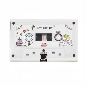 Tape Shaped Recording Anniversary Cards for Festival Gifts Recordable Cassette Tapes Classic Halloween Greeting Card