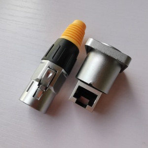 Vỏ kim loại công nghiệp ngoài trời không thấm nước RJ45 Bảng điều chỉnh gắn kết ổ cắm kết nối cắm + RJ45 ổ cắm 90 độ góc bên phải - Product Image 4