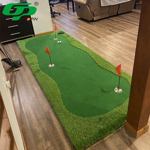Chất Lượng Cao Tùy Chỉnh Mini Sân Golf Đặt Màu Xanh Lá Cây Mat Kích Thước Hình Thực Hành Golf Đặt Màu Xanh Lá Cây Golf Đào Tạo Hỗ Trợ - Product Image 6