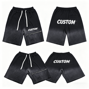 Drawstring <b>Cargo</b> Shorts Streetwear Unisex Vintage Washed Double Waist 320G Cotton Short Pants OEM - Product Image 6