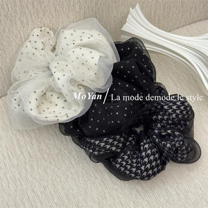 Lazos para el cabello femenino <span class=keywords><strong>de</strong></span> sensación avanzada, punto ondulado <span class=keywords><strong>de</strong></span> malla <span class=keywords><strong>de</strong></span> doble capa, cuerda para el cabello del intestino grueso, cola <span class=keywords><strong>de</strong></span> caballo dulce, cabeza <span class=keywords><strong>de</strong></span> bola <span class=keywords><strong>de</strong></span> pata <span class=keywords><strong>de</strong></span> gallo - Product Image 3