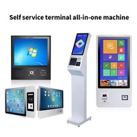 Station de travail de reconnaissance faciale OEM NFC 10.1 pouces Machine PC industriel Panneau tout-en-un auto-assistance avec ou fonctions de numérisation de code