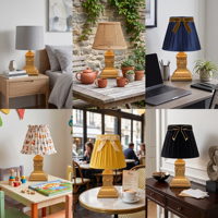 Lampe de table vintage française, abat-jour en tissu plissé et volanté, base sculptée dorée, lampe de chevet décorative pour la maison, décoration d'hôtel