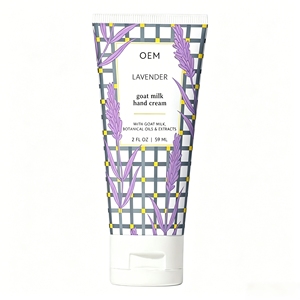 Loción de manos con aroma suave a lavanda y leche de cabra, tubo compacto de bolsillo para aliviar la piel seca en la oficina y al aire libre. - Product Image 1