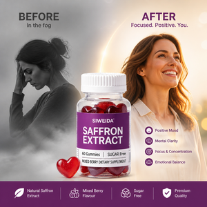 Gomitas de Extracto de Azafrán Puro Premium <span class=keywords><strong>para</strong></span> el Control del Estado de Ánimo y del Apetito en Adultos, Suplemento Dietético Natural y Orgánico - Product Image 3