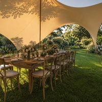 Tente de réception extérieure pour mariage, salon professionnel, fête, quatre saisons, imperméable, résistante aux UV, 3000 mm+, structure en aluminium, personnalisable