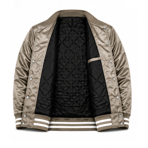 Custom Satin <b>Jacket</b> Designed for Casual Style Fashion Wear Featuring Soft Comfortable Fabric Everyday Use Satin <b>Jacket</b> For <b>Men</b> - Product Image 6